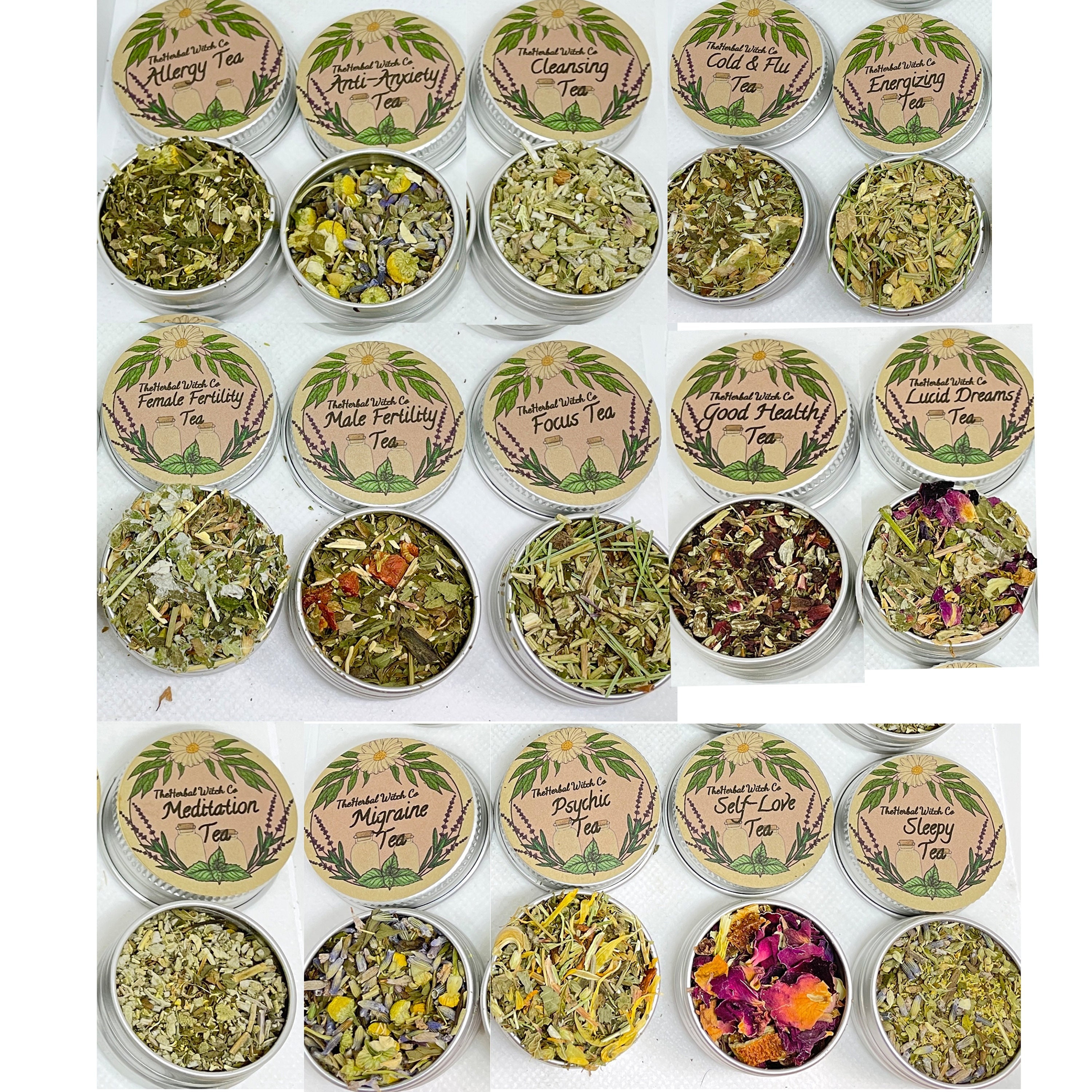 Herbal Tea Sampler Set Herbal Tea Kit Herbal Tea Sampler Etsy