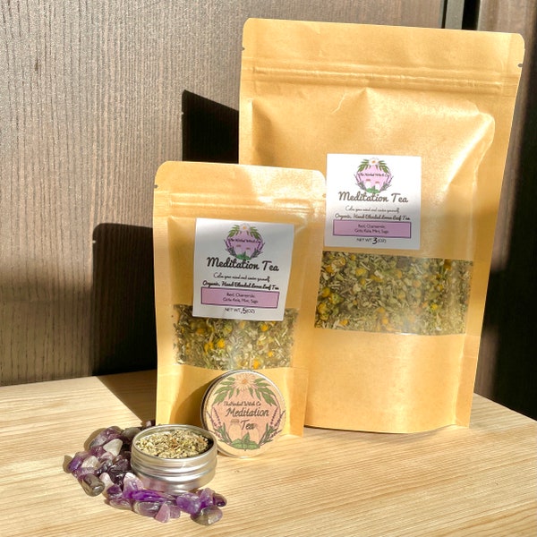Meditation Herbal Tea - Meditation Tea - Herbal Tea - Herbal Tea Kit - Herbal Tea Blends - Herbal Tea Gift - Herbal Tea Set