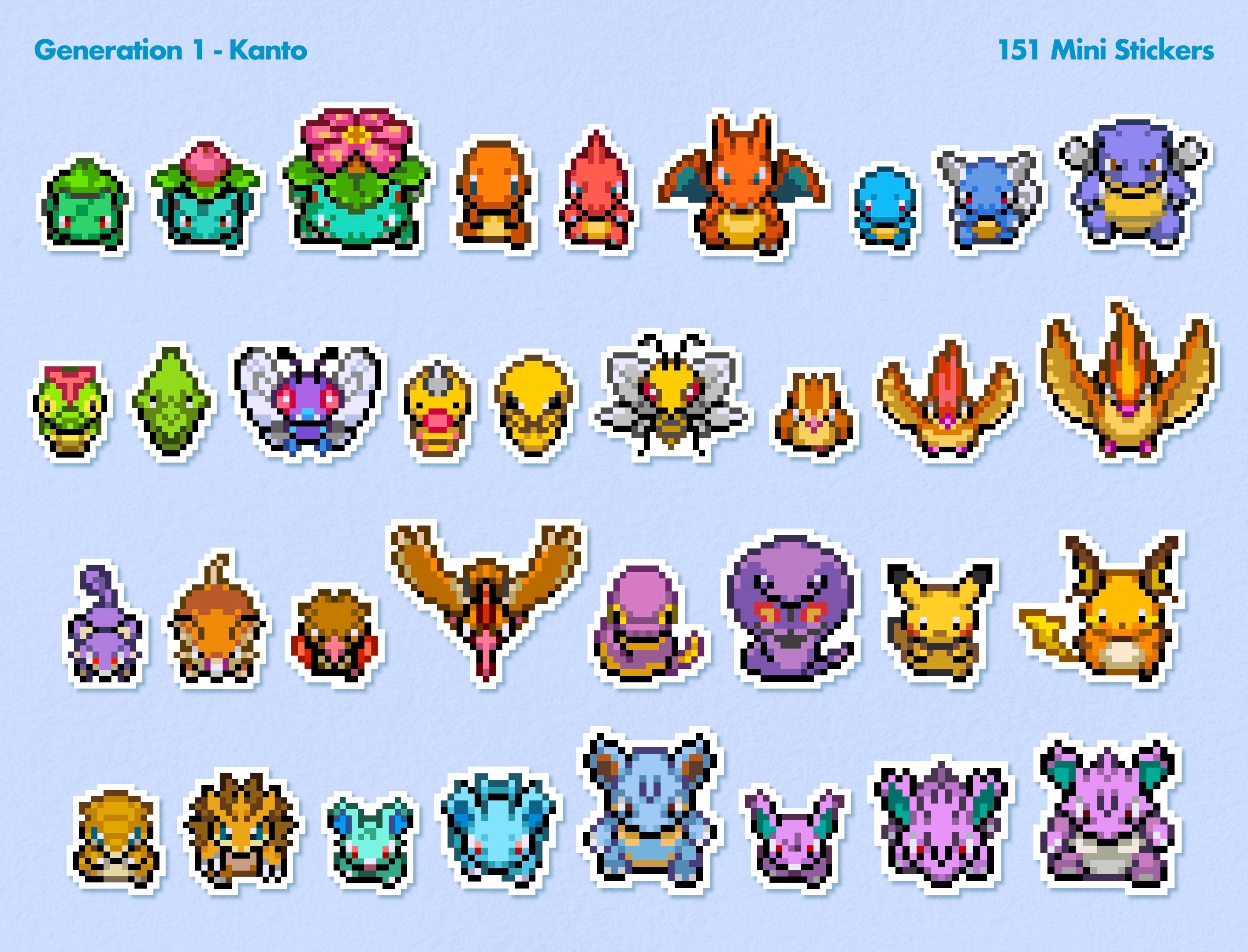 Kanto Pokémon Pixels Pokémon Puzzle (1,000 Pieces)