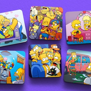 The Simpsons Coasters - Set 1 - Homer, Marge, Bart, Lisa & Maggie