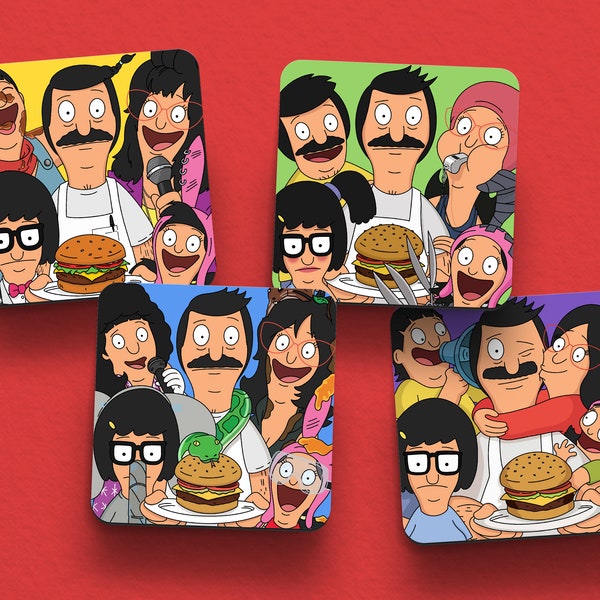Bob's Burgers Coasters - Bob, Linda, Tina, Louise & Gene