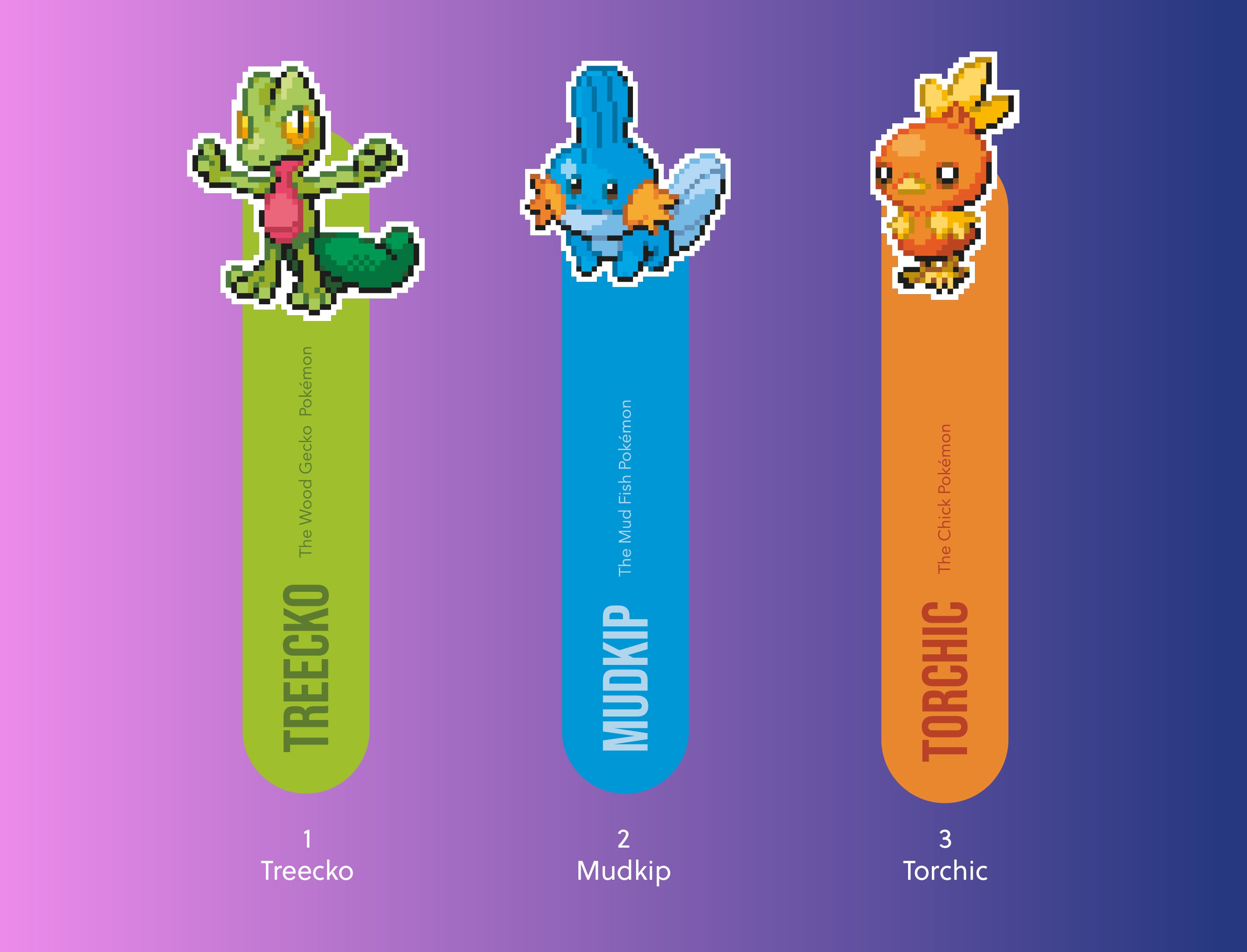  Treecko Mudkip Torchic - Pokemon - 25th Anniversary