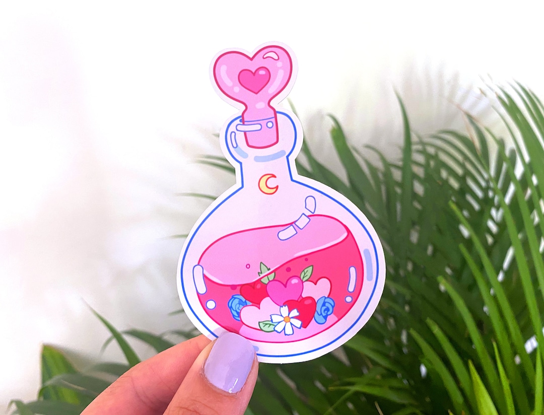 Elixir Brew Sticker Magic Elixir Sticker / Pastel Fantasy Bottle / Love Potion / Glossy ...