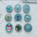 Turquoise Phone Holder, Western, Rodeo, Concho, Cactus, Bling 