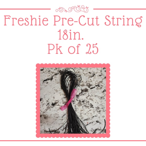 Elastic String for Freshies, Freshie Hangers, Jewelry, Car Freshie, Pre-cut, 25 bundle