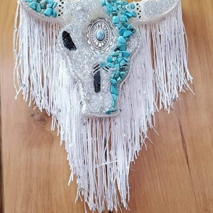 Custom Car Freshie, Western, Aztec Bull, Turquoise, Cute, For her, Birthday, LARGE BULL