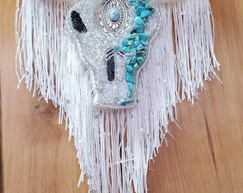 Large Turquoise Bull Car Freshie, Western Aztec Decor