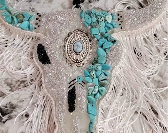 Medium Aztec Bull Car Freshie, Turquoise Western Decor