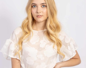 Ruffle sleeve expansion for the Lola blouse and dress (PDF pattern)