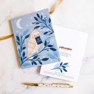 Snowy Owl Card | Christmas Card | Winter Owl | Holiday Card ...