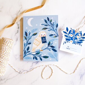 Snowy Owl Card | Christmas Card | Winter Owl | Holiday Card ...