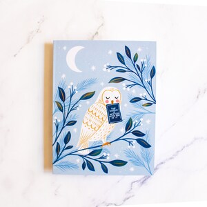Snowy Owl Card | Christmas Card | Winter Owl | Holiday Card ...