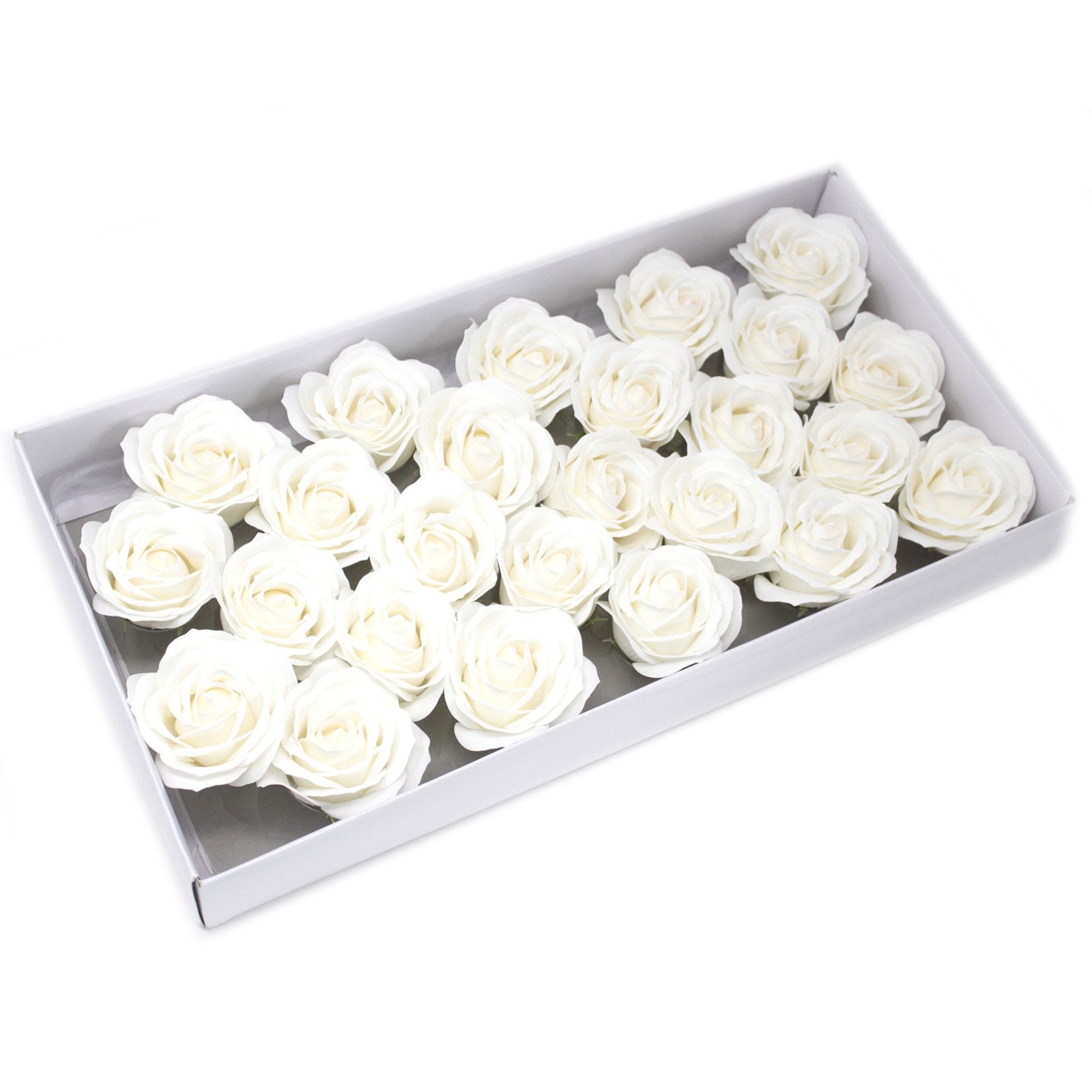 white flower soap