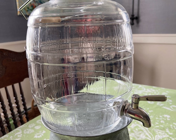 POTTERY BARN Drink Dispenser With Spigot Tap & Lid -ideal for Iced Tea ...