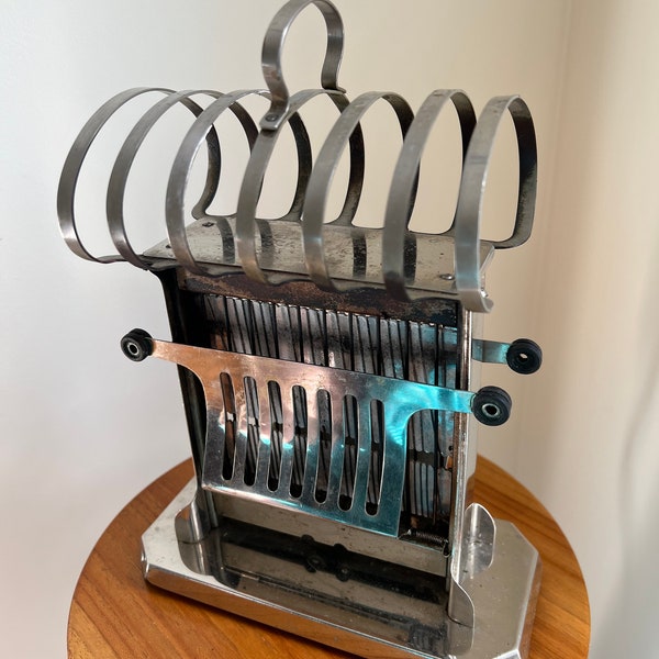 Rare 1915 Two Slice Toaster with Toast Rack Top ~Excellent Condition for Vintage Appliance ~ Working Order ~ Made in USA ~Highly Collectible