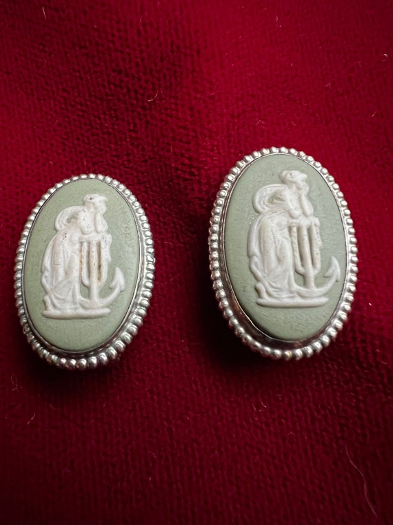 Wedgwood Sage Green Jasper Ware depicting Hope & … - image 5