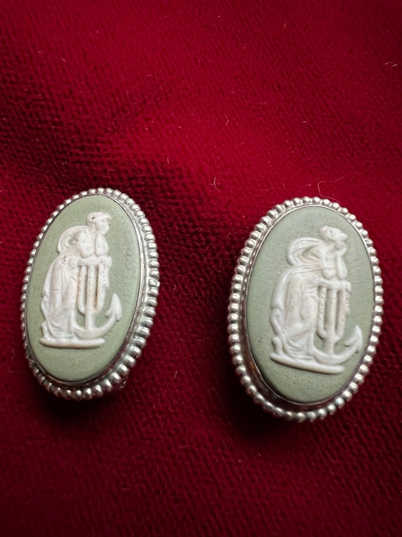 Wedgwood Sage Green Jasper Ware depicting Hope & … - image 1