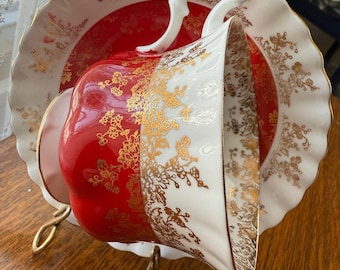 ROYAL ALBERT Regal Serie Teetasse und Untertasse aus Fine Bone China ~ Made in England ~ Sammler Vintage Teetasse und Untertasse ~ Valentinstag Geschenk