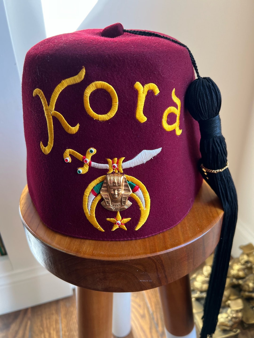 1940s Masonic Shriners Fez Hat Masonary KORA Tassel Pin Jewel Etsy