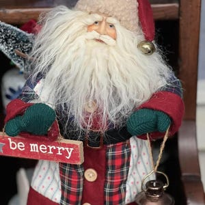 Be Merry Santa Collectible ~ Vintage Inspired Olde World Father Christmas ~ Christmas Gift ~ Father Christmas Collectible ~ Woodland Santa