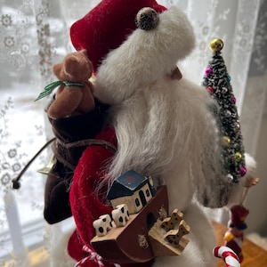 Under the Tree Olde World Father Christmas ~ OOAK Santa Claus with Gifts & Toys ~ Handcrafted Traditional Santa Collectible ~ Christmas Gift