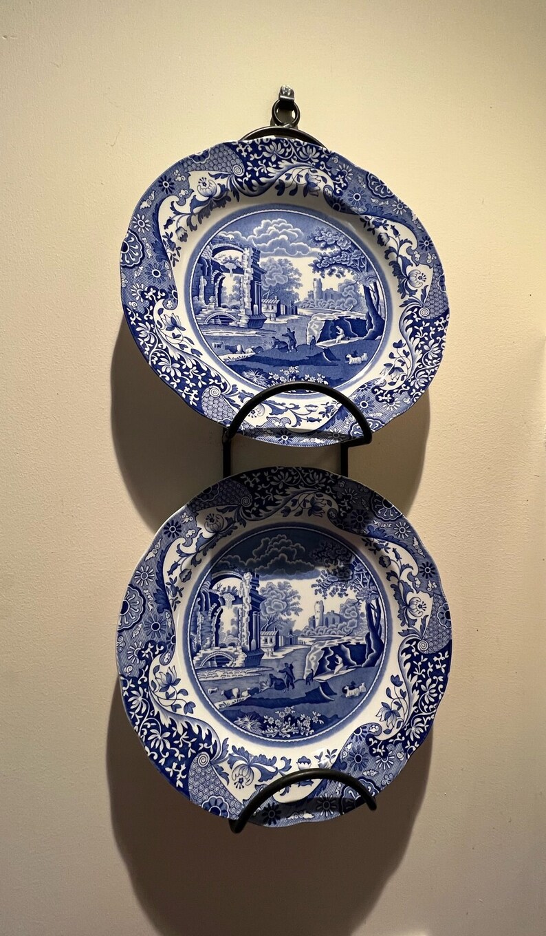 LONGABERGER Wrought Iron Wall Plate or Platter Holder Two Tiered Iron