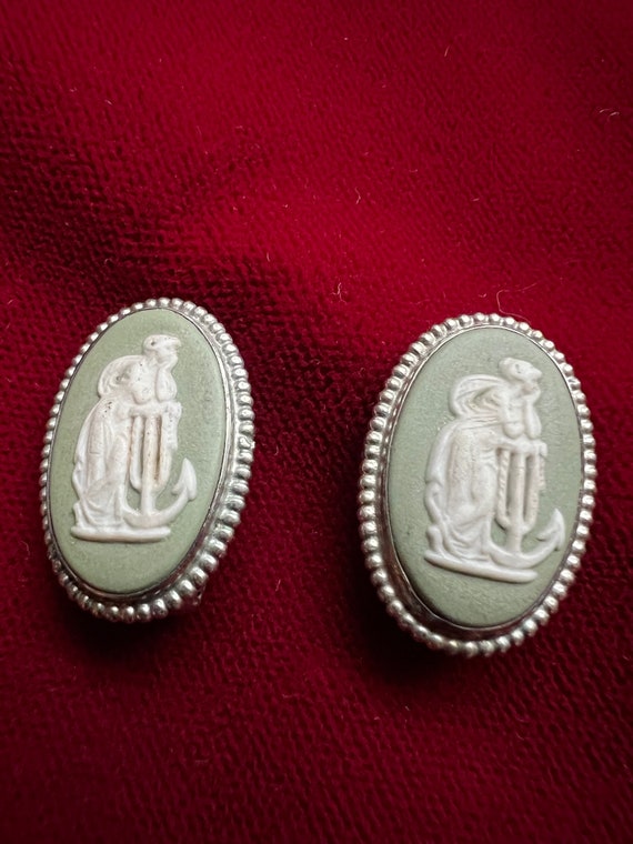 Wedgwood Sage Green Jasper Ware depicting Hope & … - image 2