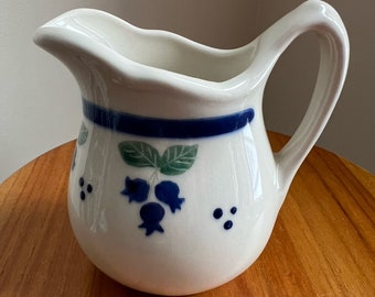 Vintage Hartstone Pottery Creamer Pitcher Blueberry Pattern ~Hartstone Creamer Pitcher ~ Hartstone Pottery~Blueberry Pattern Creamer Pitcher