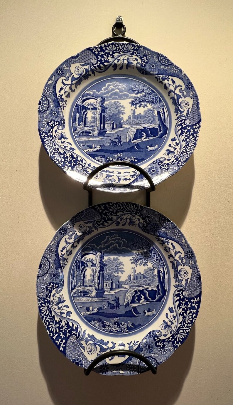 LONGABERGER Wrought Iron Wall Plate or Platter Holder Two Tiered Iron