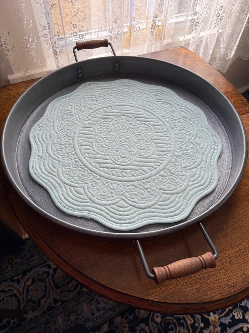 POTTERY BARN Galvanized Tray with Wooden Handles - Thumbnail 5