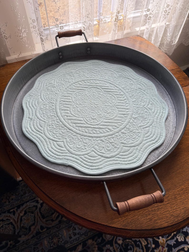 POTTERY BARN Galvanized Tray with Wooden Handles