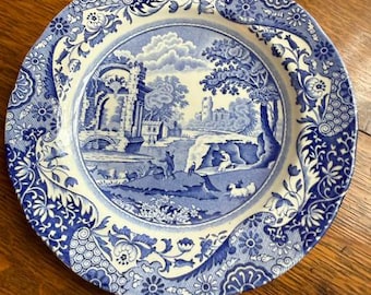 Vintage Copeland SPODE Blue Italian Salad or Side or Dessert Plate ~ Made in England ~ Highly Collectible ~ Traditional Classical Design