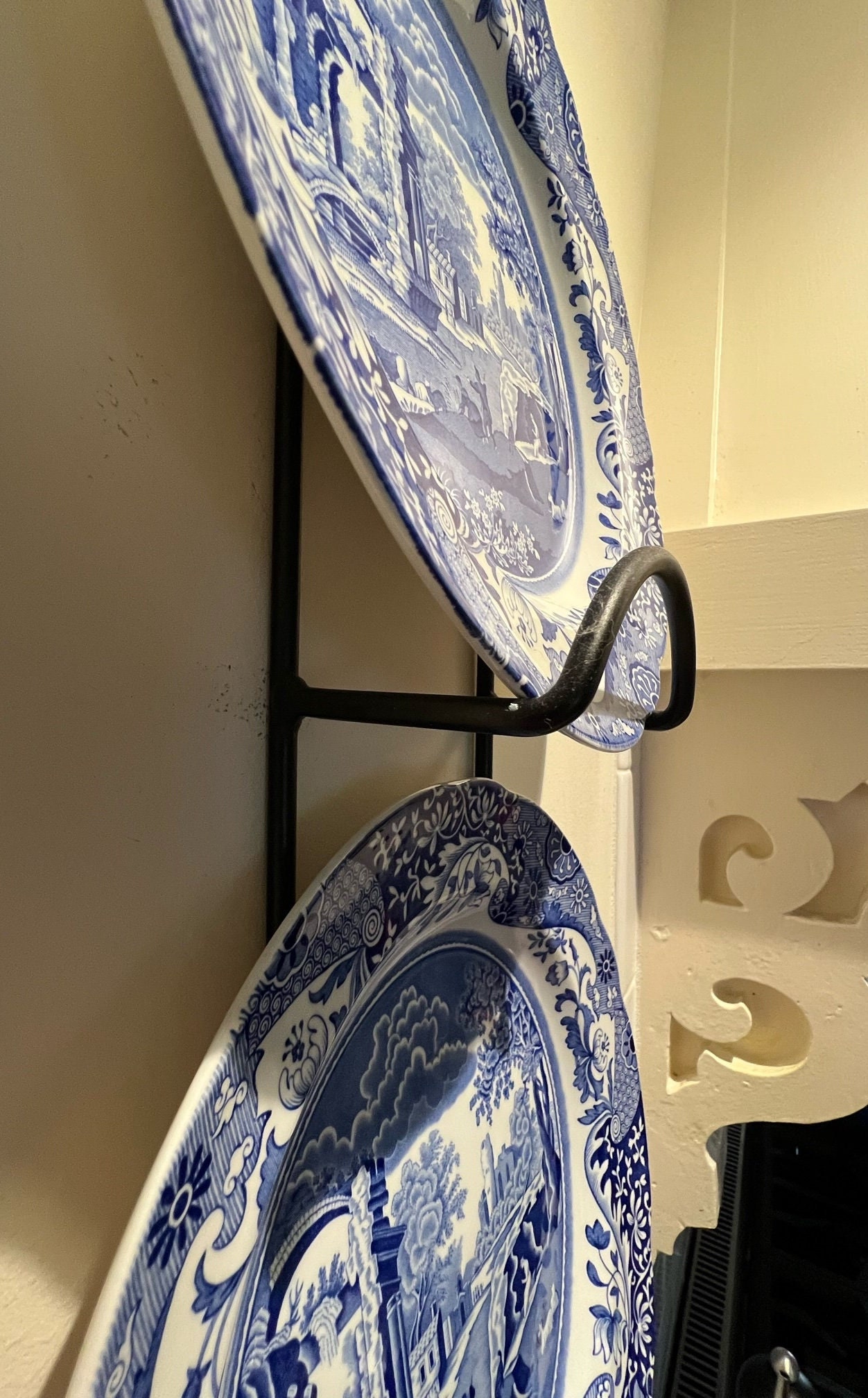 LONGABERGER Wrought Iron Wall Plate or Platter Holder Two Etsy