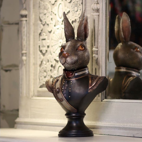 Rabbit Bust Etsy