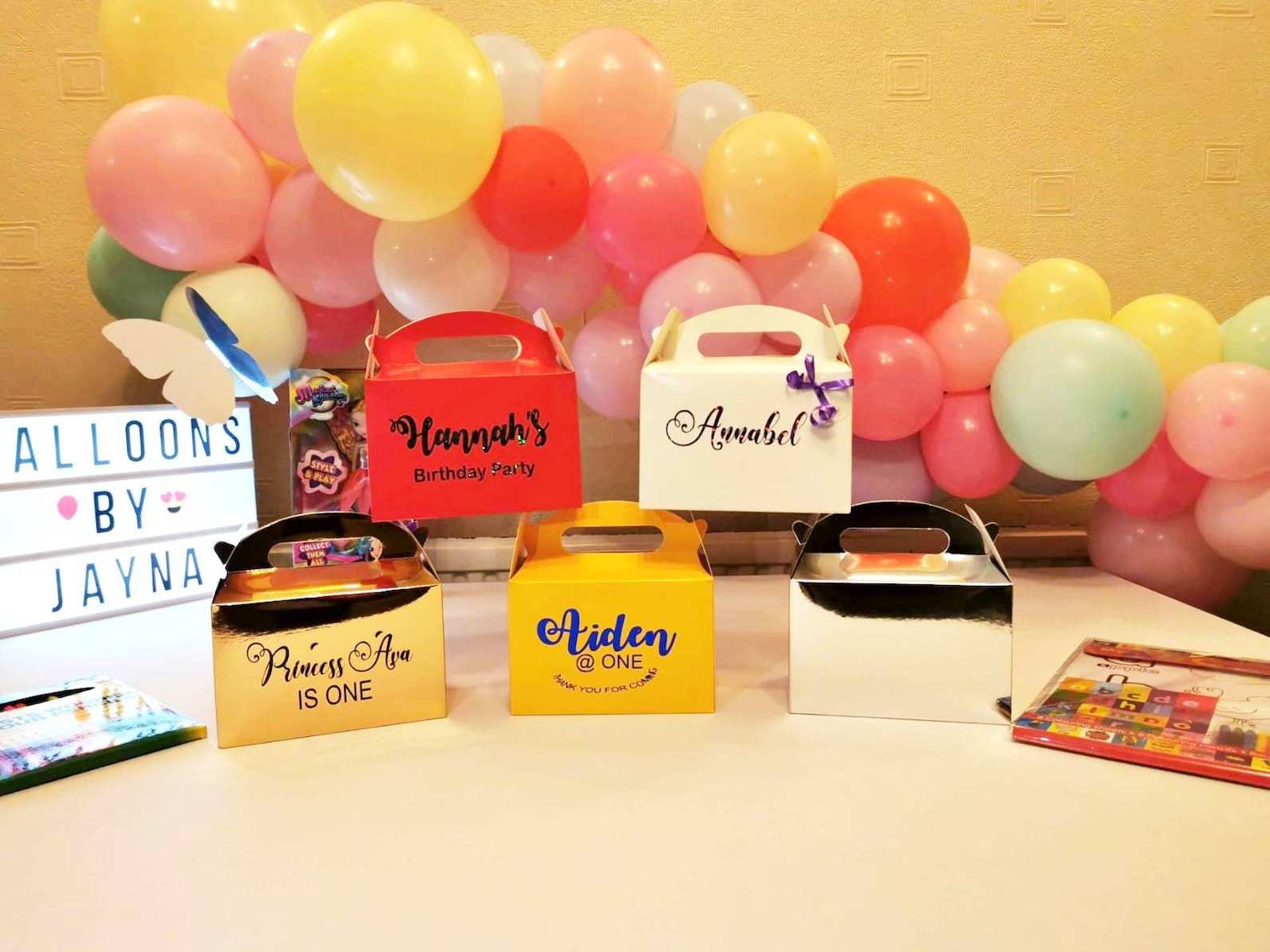 Personalised Kids Party Box,birthday Party, Favour Box, Birthday Gift