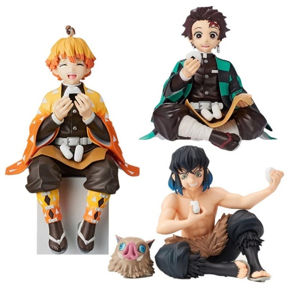 Demon Slayer Tanjiro Zenitsu Inosuke Action Figures Cute 