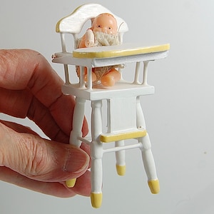 Dollhouse Baby Chair, Baby And Little Red Wagon
