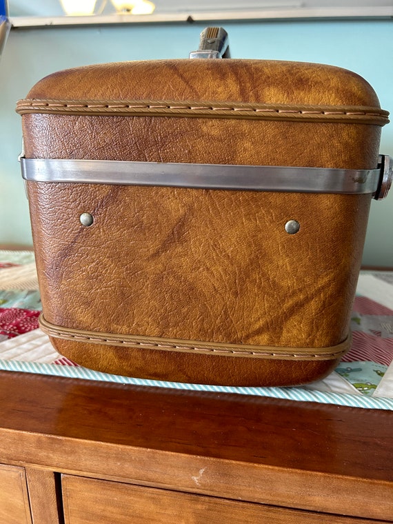 American tourists Train Case, brown marble - image 2