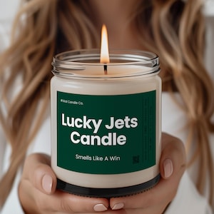 New York Jets Kerze, Spieltag Dekor, lustiges Jets Geschenk, riecht nach Jets Win, Geschenk für Papa, Geschenk für Mama, Fußballfan Geschenk, Jets Fan Geschenk