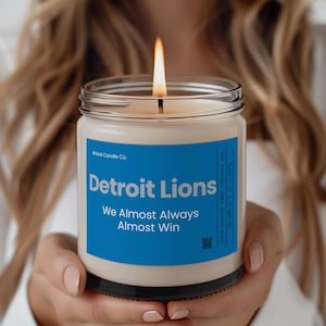Detroit Lions Gift, Gift For Lions Fan, Detroit Lions Candle, Sunday Funday Football Candle, Game Day Decor, Lions Funny Gift for Mom