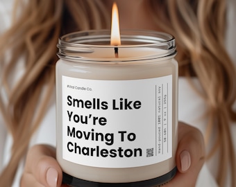 Cadeau de déménagement, Cadeaux de pendaison de crémaillère, Charleston SC, On sent comme si vous déménagez à Charleston Bougie Caroline du Sud, Bougie Caroline du Sud