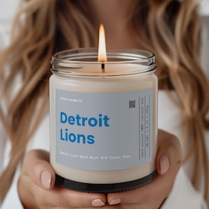 Detroit Lions Gift Ideas, Lions Fan Gift, Detroit Lions Funny Candle, Game Day Decor, Sunday Funday Candle, Lions Fan, Game Day Gift, Lions