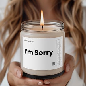 I&#39;m Sorry, I&#39;m Sorry Candle, Condolence Candle, Relationship Candle, Gifts For Mim, Gift For Her, Apology Gift, I&#39;m Sorry Gift, BFF Candle