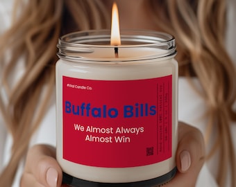 Bills Fan Gifts, Buffalo Bills Gift, Bills Almost Always Win, Buffalo Bills Candle, Sunday Funday Football Candle, Game Day Decor, Bills Fan