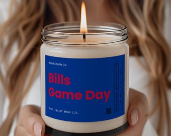 Buffalo Bills Gift, Bills Game Day Candle, Buffalo Bills Candle, Game Day Decor, Smells Like A Bills Win, Bills Gift For Fan, Bills Fan Gift