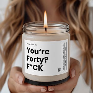 40th Birthday Candle, Birthday Gift for 40, Forty Birthday Gift, Best Friend Birthday Gift, 40th Bday, Funny 40th Birthday GIft Ideas