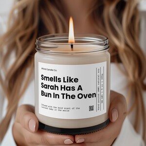 Custom Pregnancy Gift | Baby Shower Gift | Personalized Baby Shower Gift | Funny Gift for Expecting Mom | New Mom Gift | Pregnancy Candle