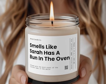 Custom Pregnancy Gift | Baby Shower Gift | Personalized Baby Shower Gift | Funny Gift for Expecting Mom | New Mom Gift | Pregnancy Candle