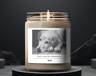 Personalized Pet Memorial Candle, Custom Pet Candle, Pet Remembrance Gift, Custom Pet memorial Gift, Dog Remembrance Candle, Pet Sympathy