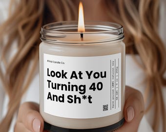 Vela de cumpleaños número 40, regalo de cumpleaños para 40, regalo de cumpleaños para el mejor amigo, ideas divertidas para regalos de cumpleaños número 40